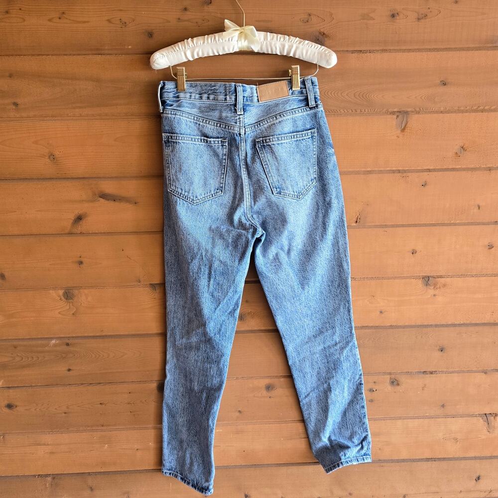 Pistola Jean Keaton High Rise Slim Straight Anthropologie Playday Blue 25 Denim - Picture 5 of 5